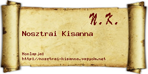 Nosztrai Kisanna névjegykártya